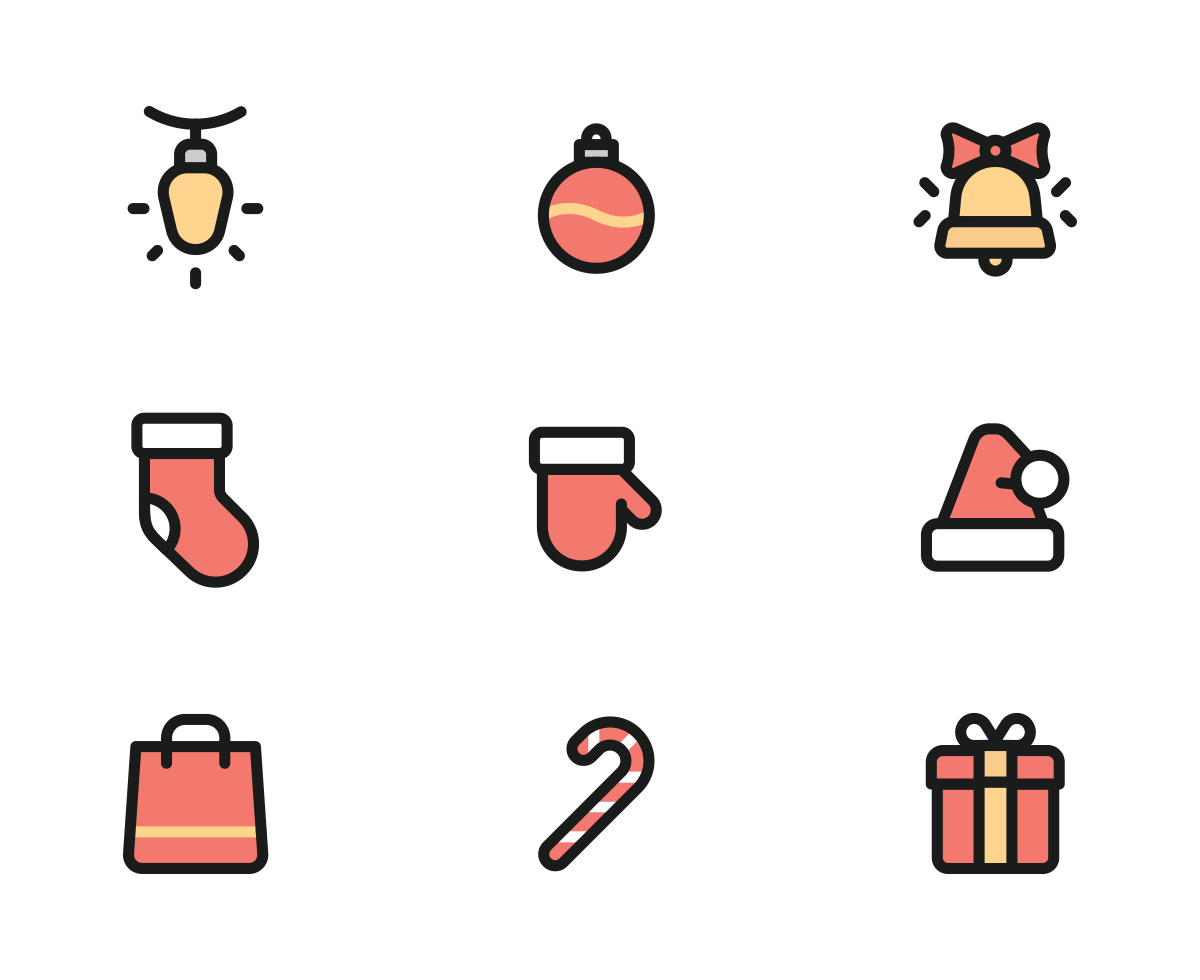 *Free* Christmas Icons - Colored