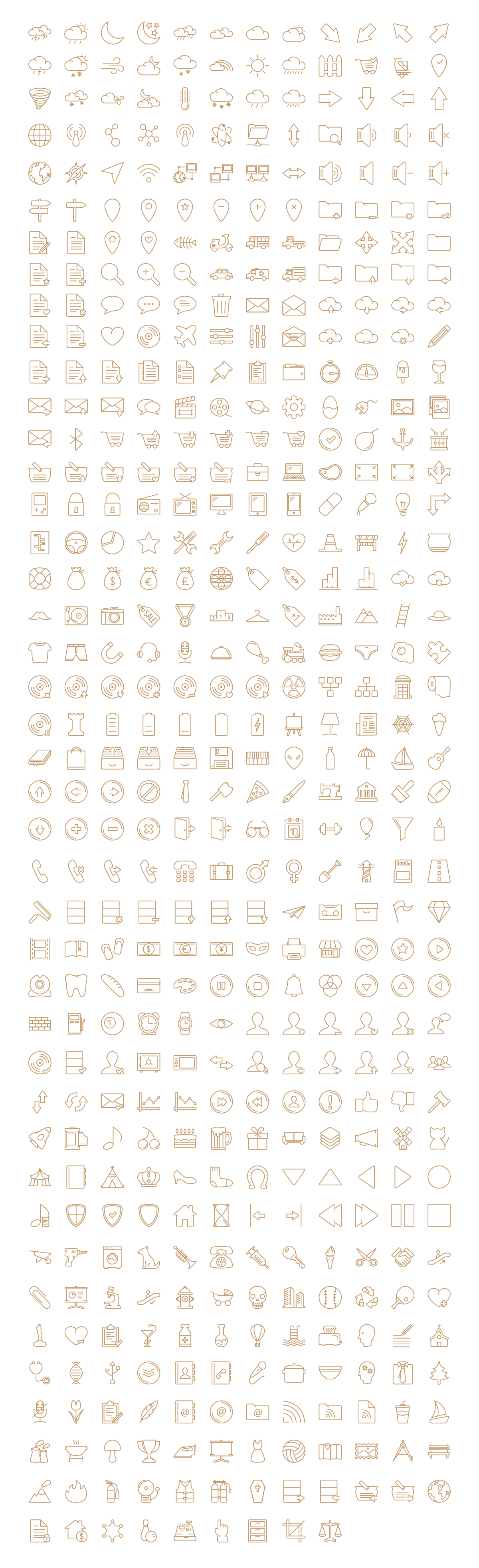 Simple Outline Icons