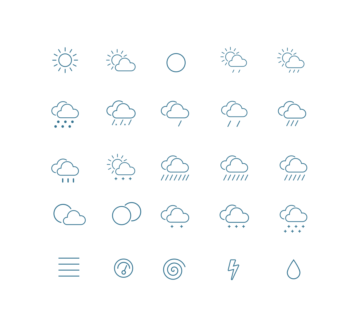 Outline Weather Icons
