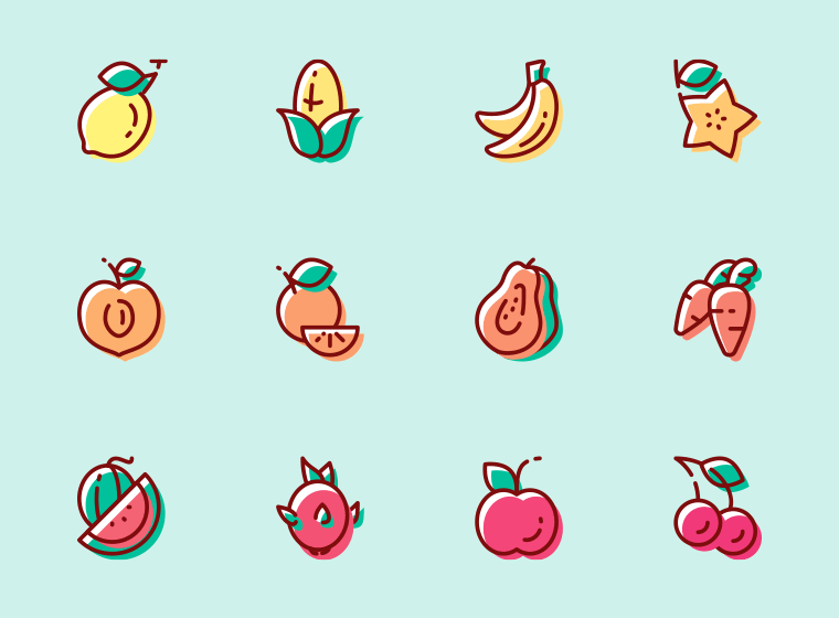 Fruit & Vegetable Icons