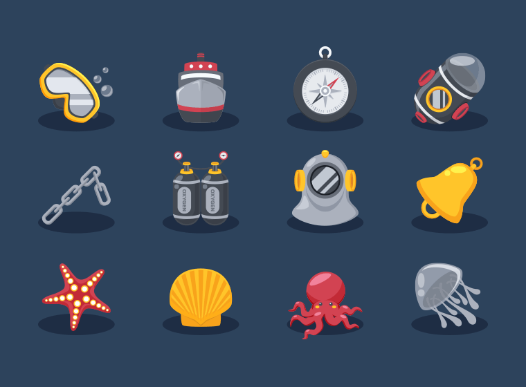 Sea Elements Icons