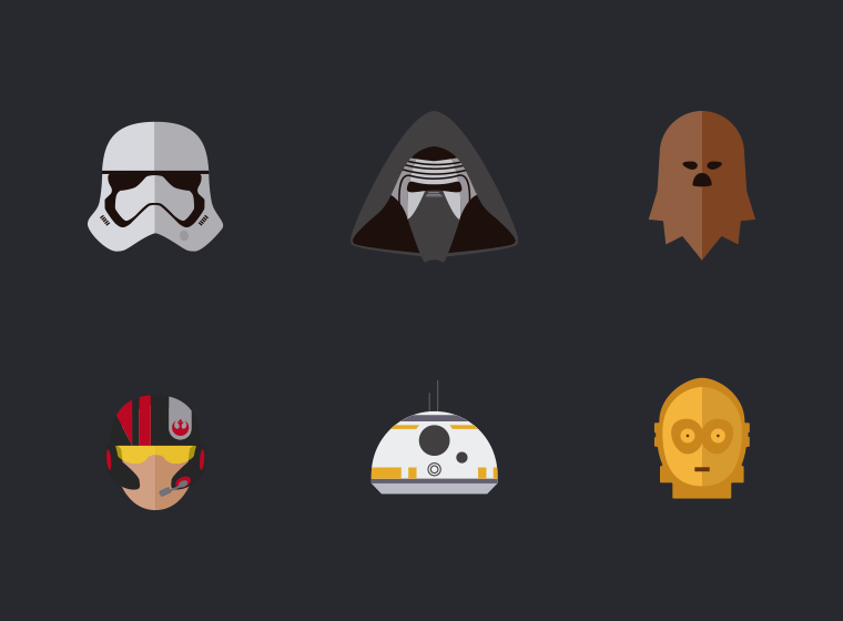 Star Wars, The force awakens - Icons