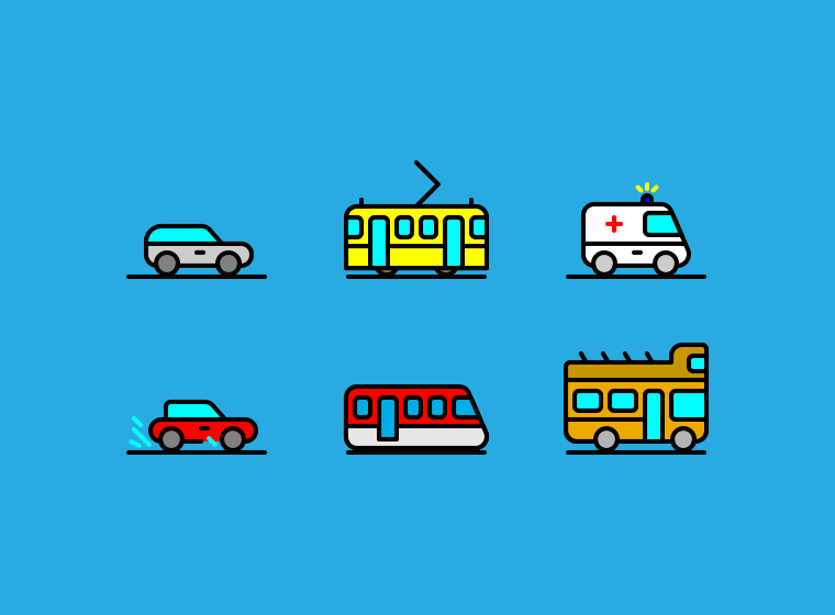 Traffic & Transportation Icons